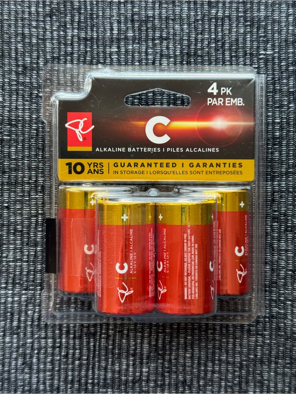 PC C Alkaline Batteries 4-Pack Sealed New #1